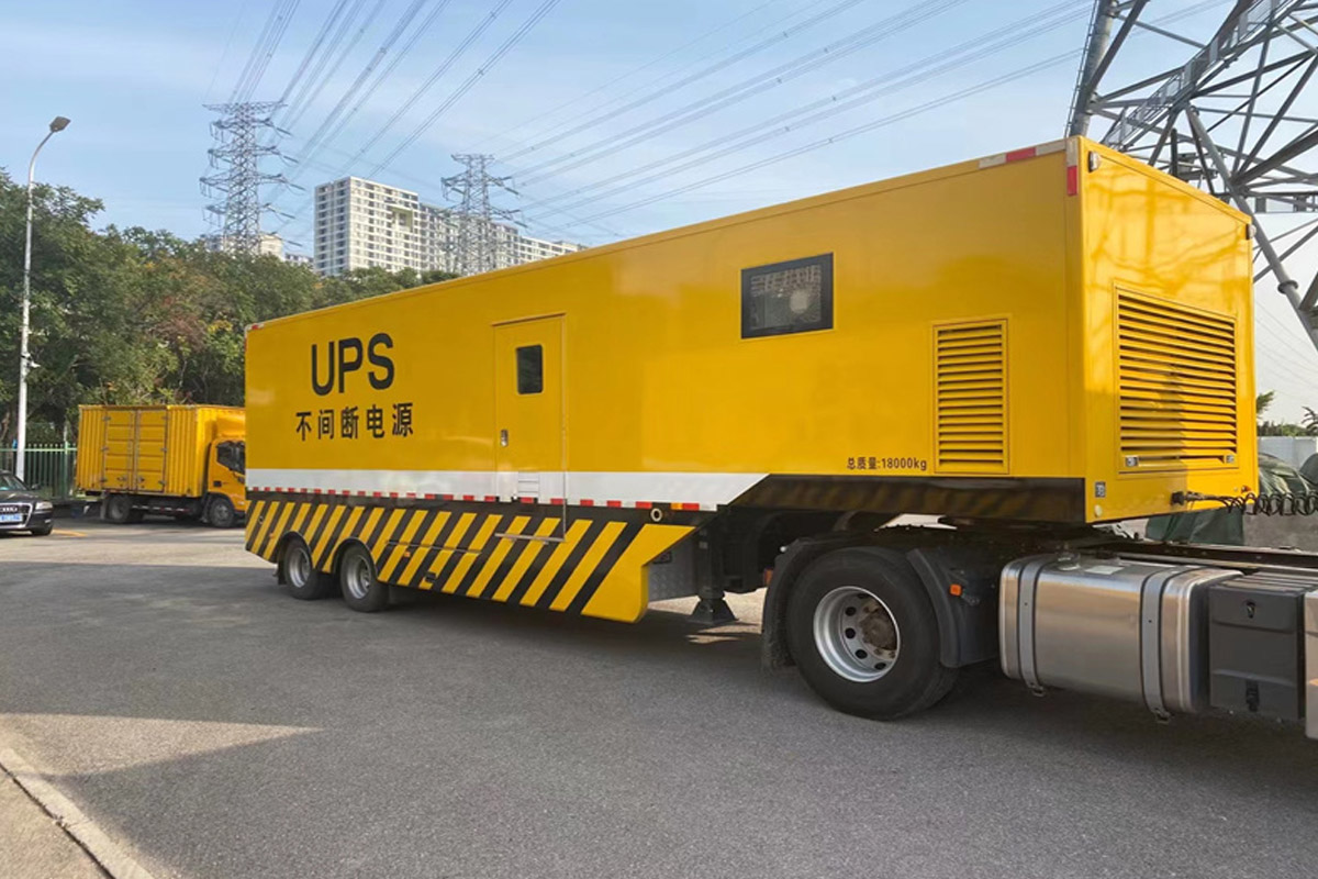 蓝田发电机租赁施工现场